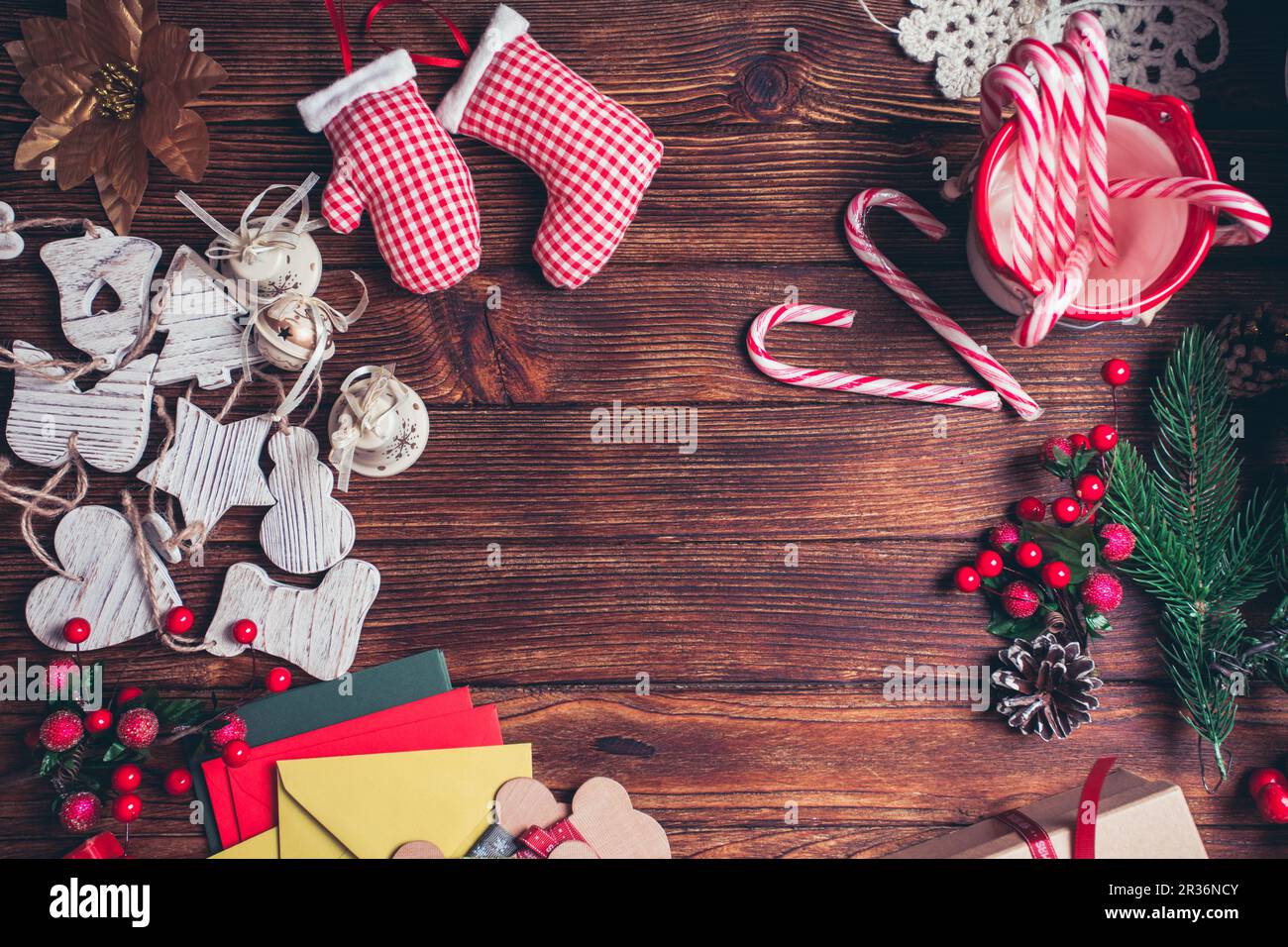 Christmas table frame Stock Photo Alamy