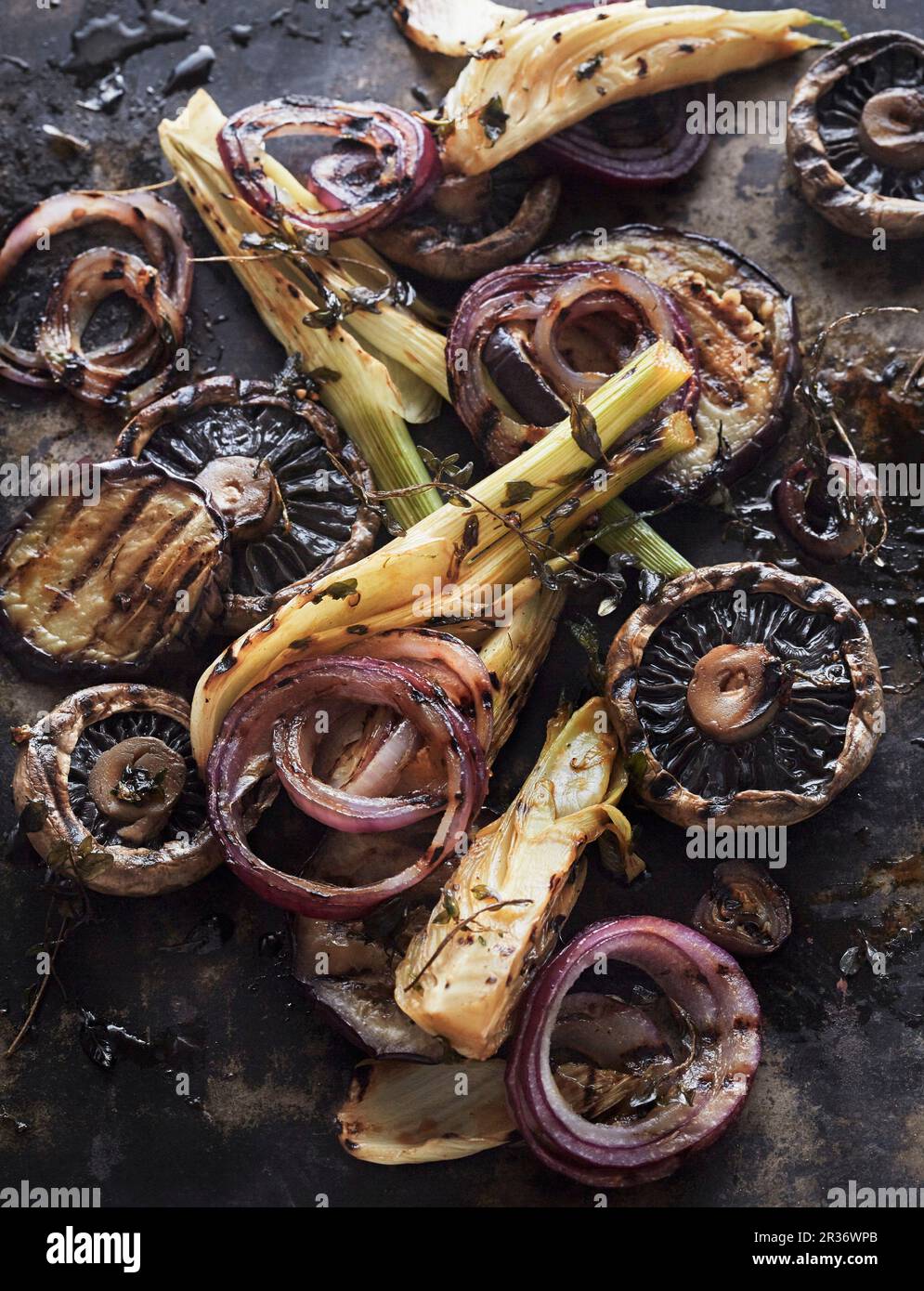 Roasted vegetables with balsamic vinegar Stock Photo Alamy