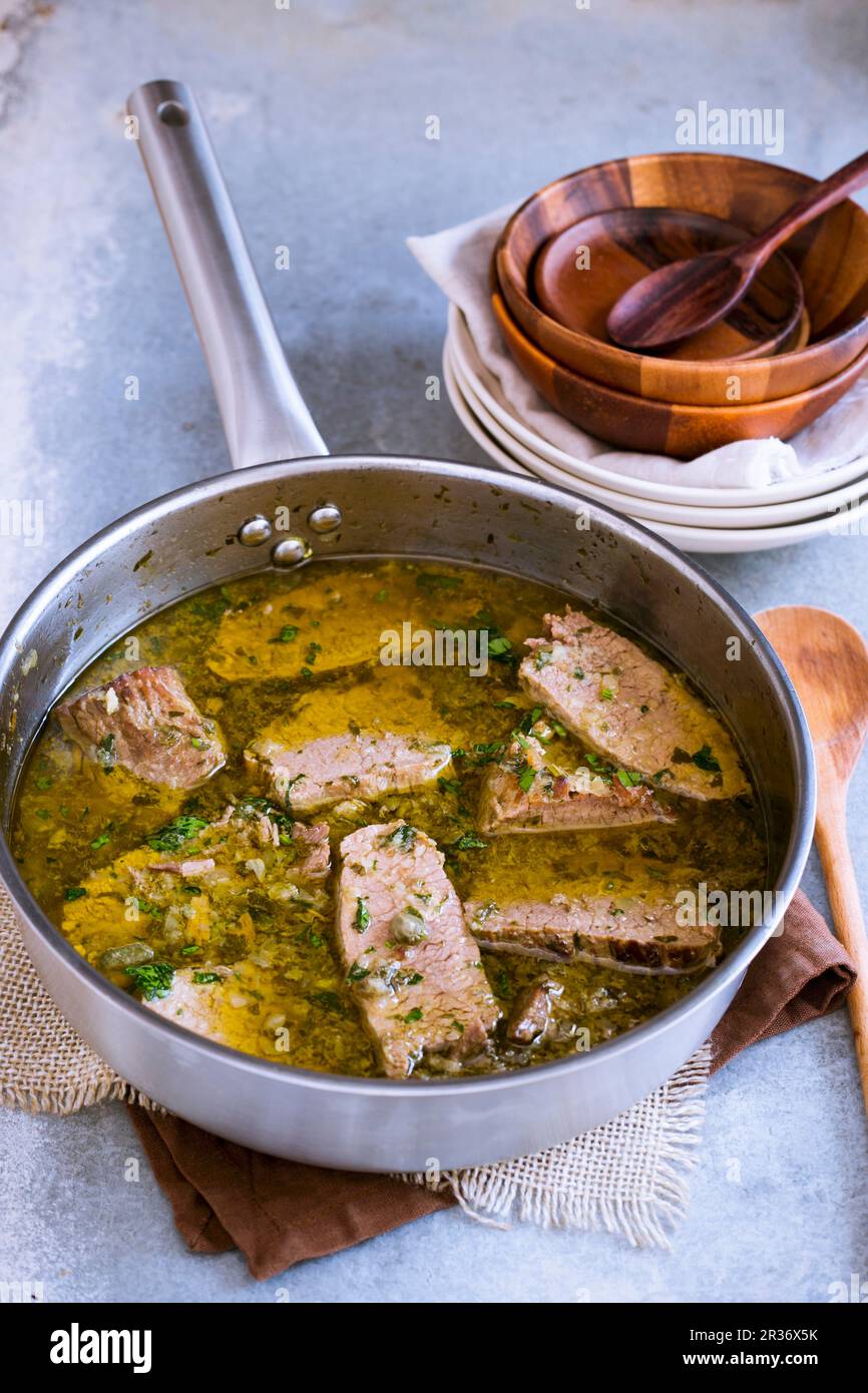 Manzo al olio (Italian beef in olive oil Stock Photo Alamy
