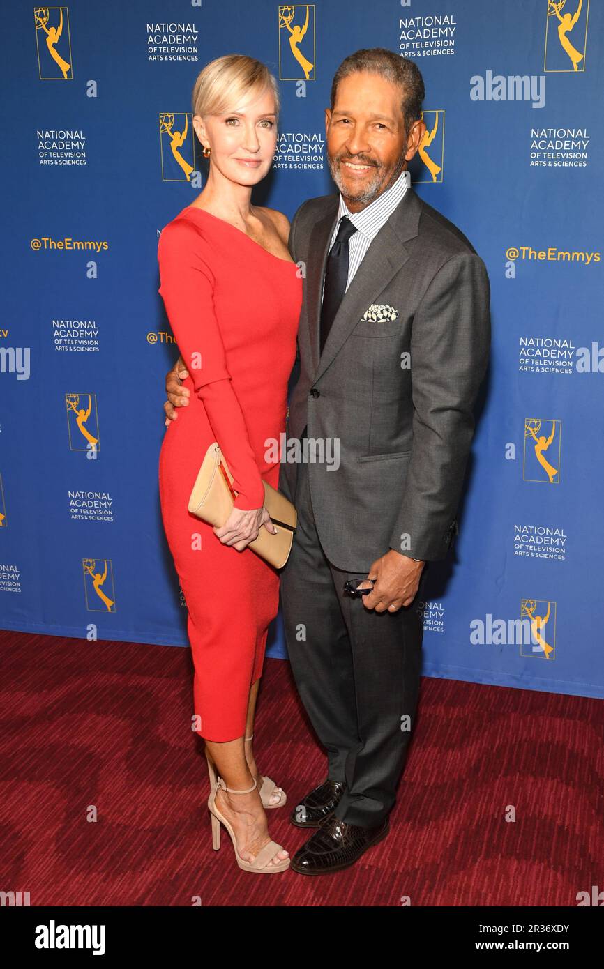 New York, USA. 22nd May, 2023. Hilary Quinlan and Bryant Gumbel walking