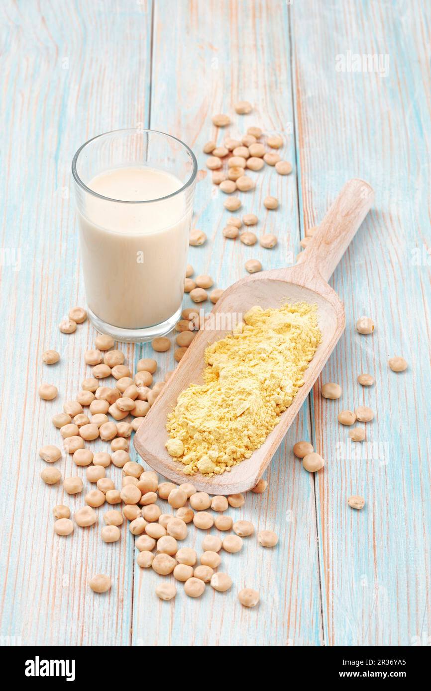 Lupin milk, flour and seeds Stock Photo Alamy