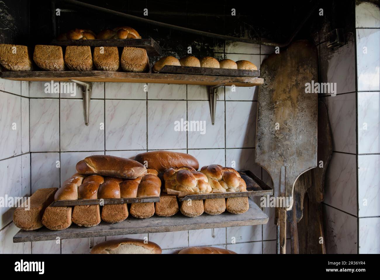 Hefezöpfe (sweet breads from southern Germany) and tin loaves (of sour