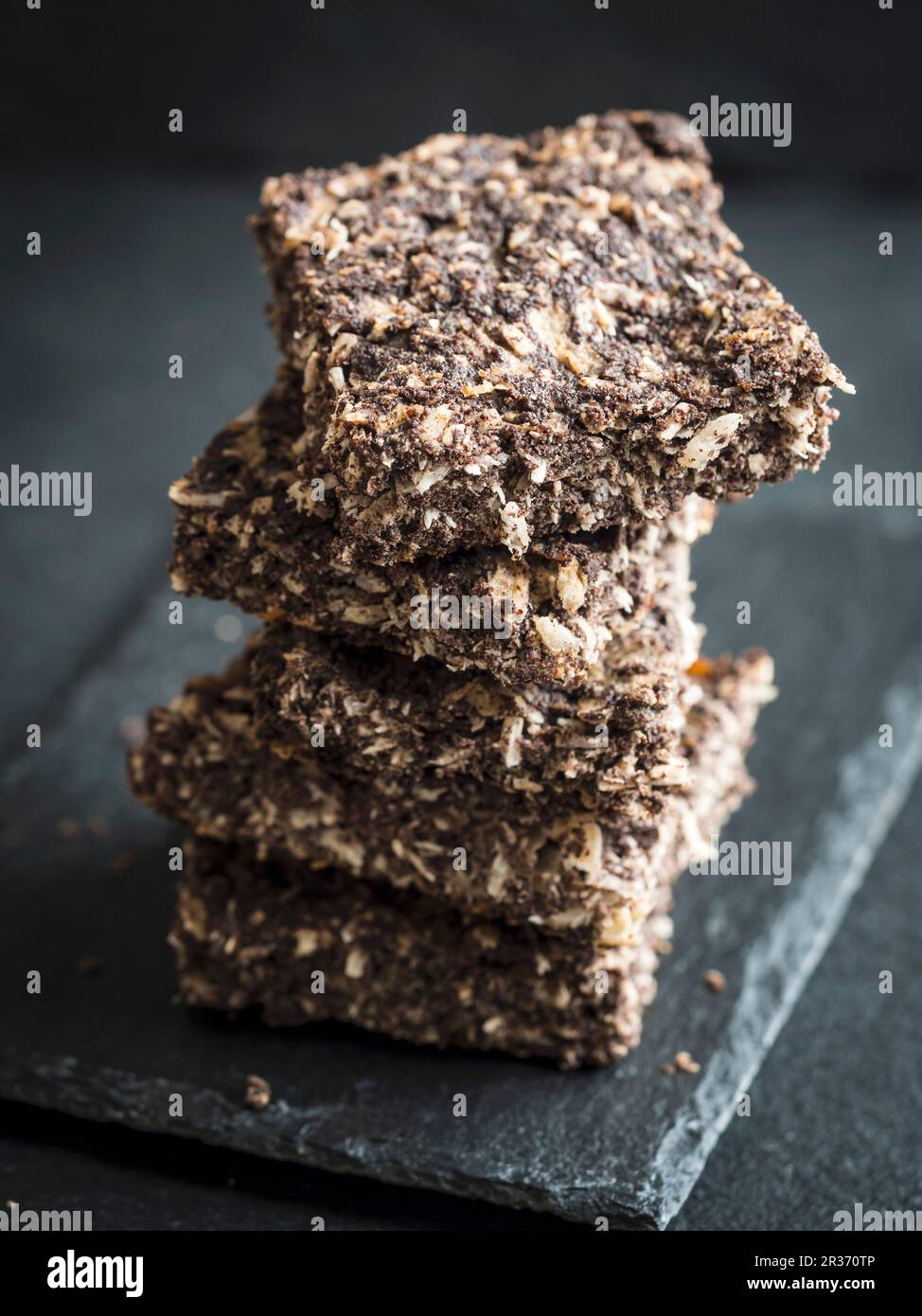 A stack of Paleo, gluten-free poppy seed apple slices Stock Photo - Alamy