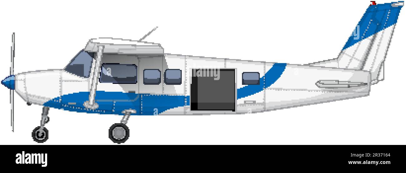 Isolated Airplane on White Background illustration Stock Vector Image ...