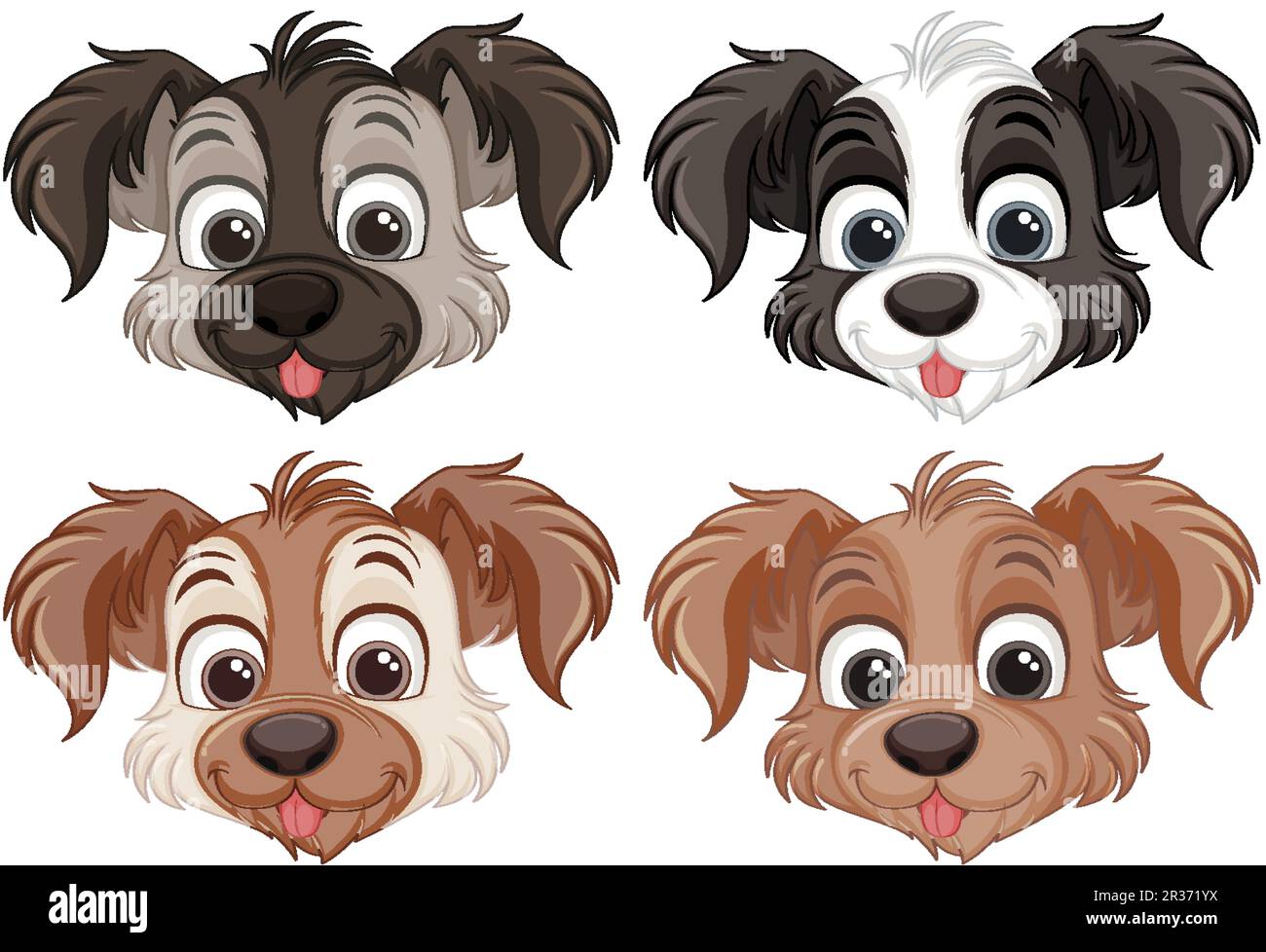 Set of dog cartoon isolated illustration Stock Vector Image & Art - Alamy
