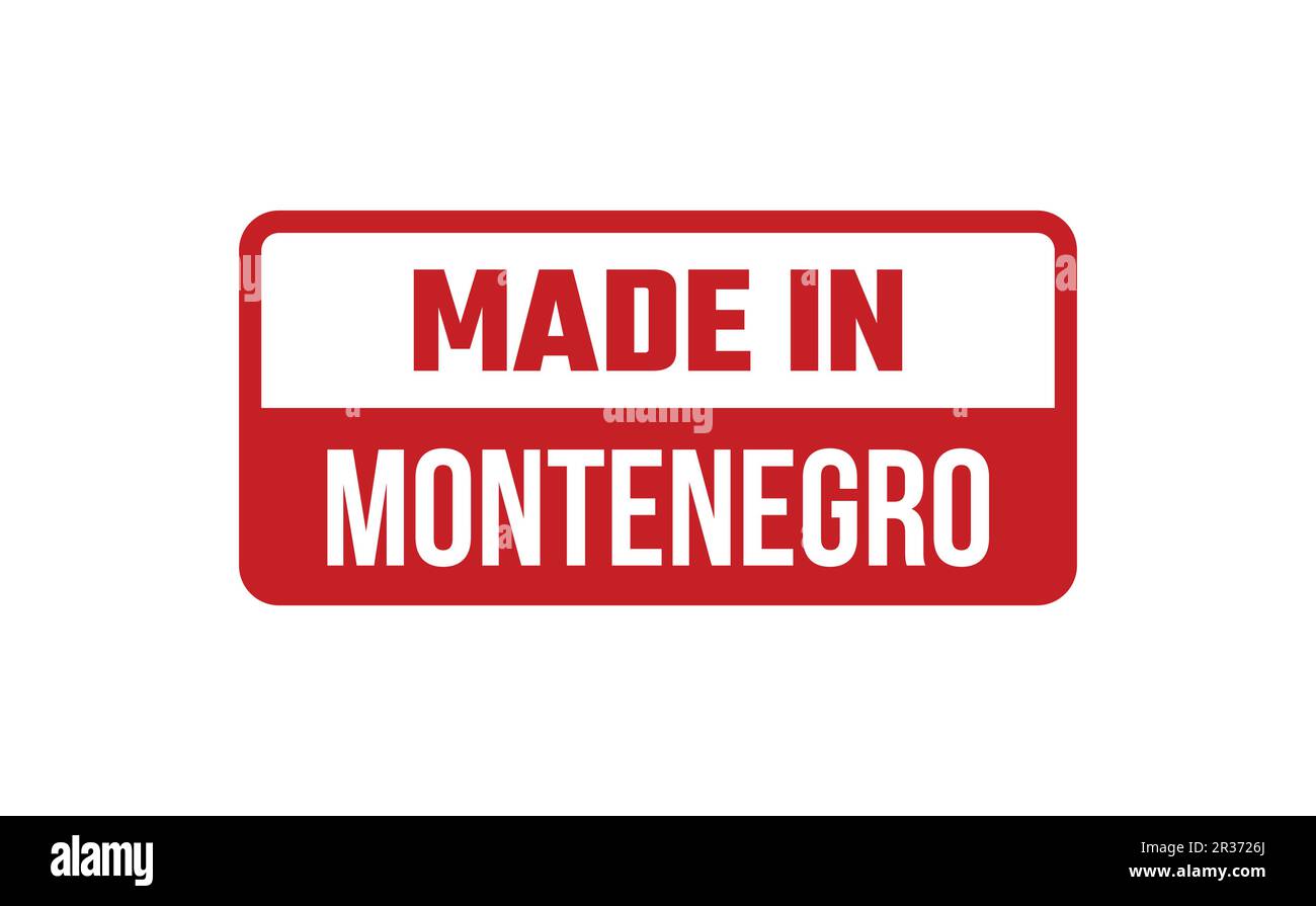 Made In Montenegro Rubber Stamp Stock Vector