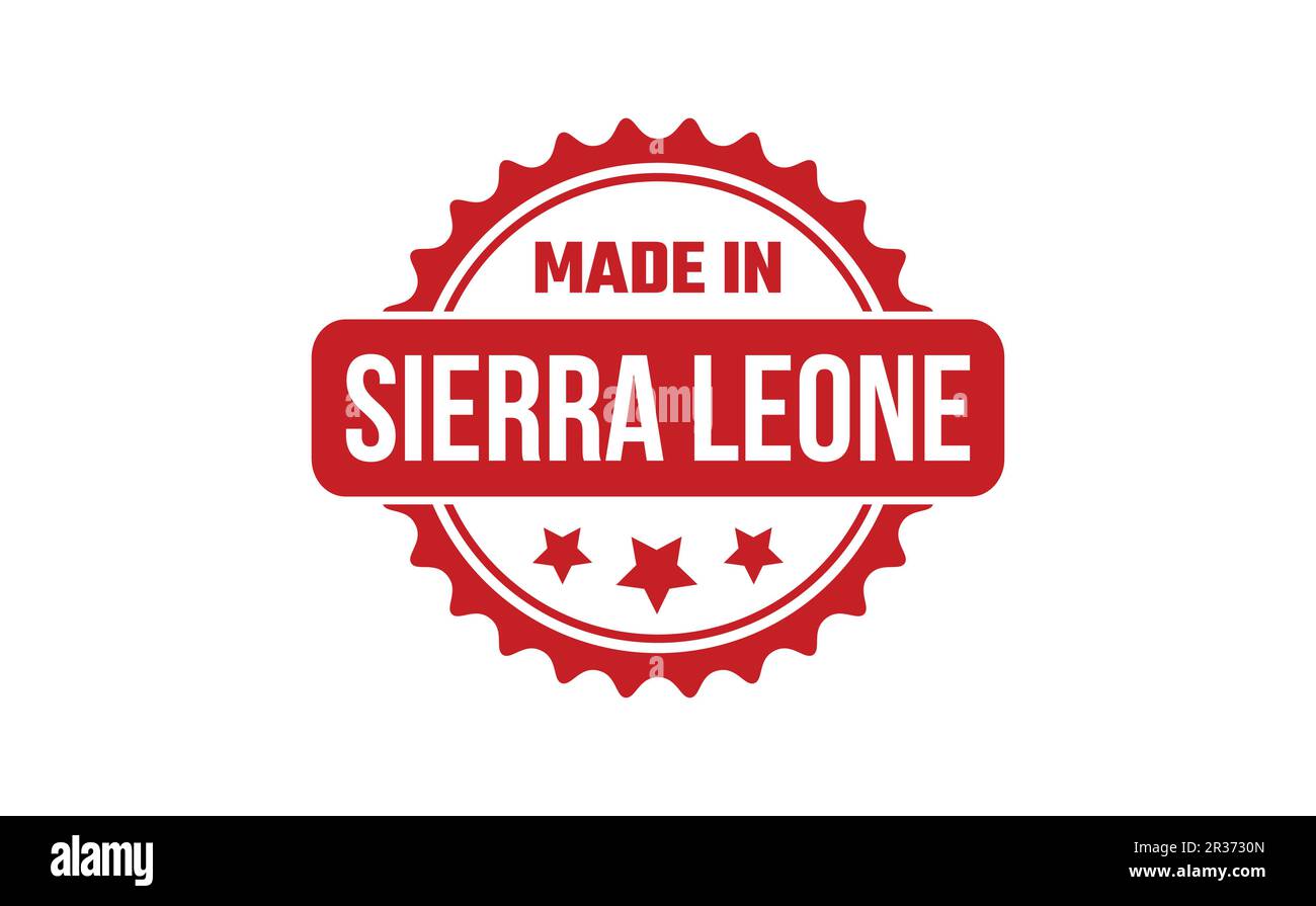 Made In Sierra Leone Rubber Stamp Stock Vector