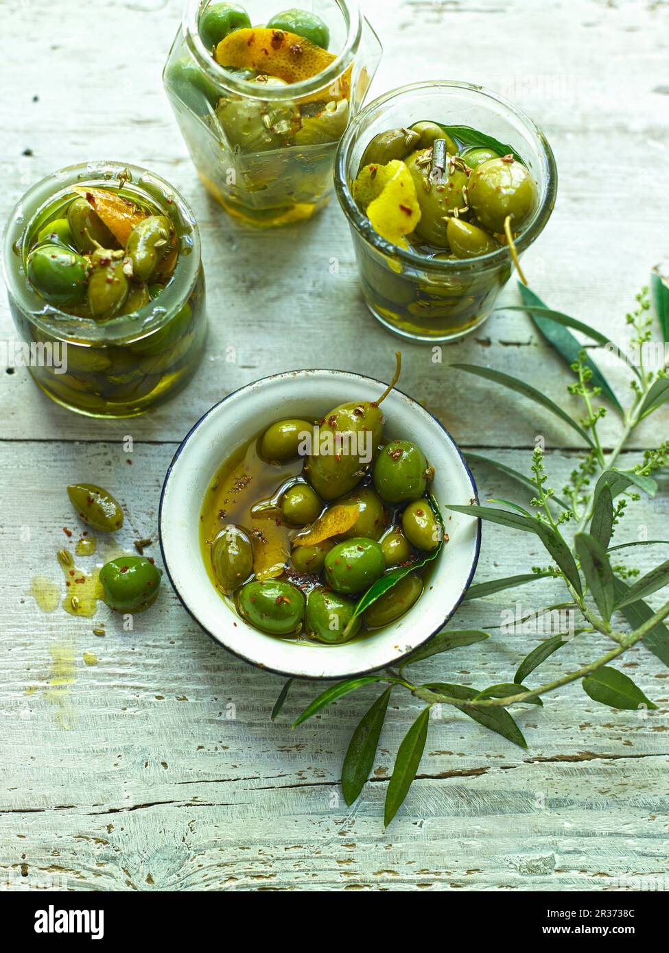Jars of Olives Stock Photo Alamy