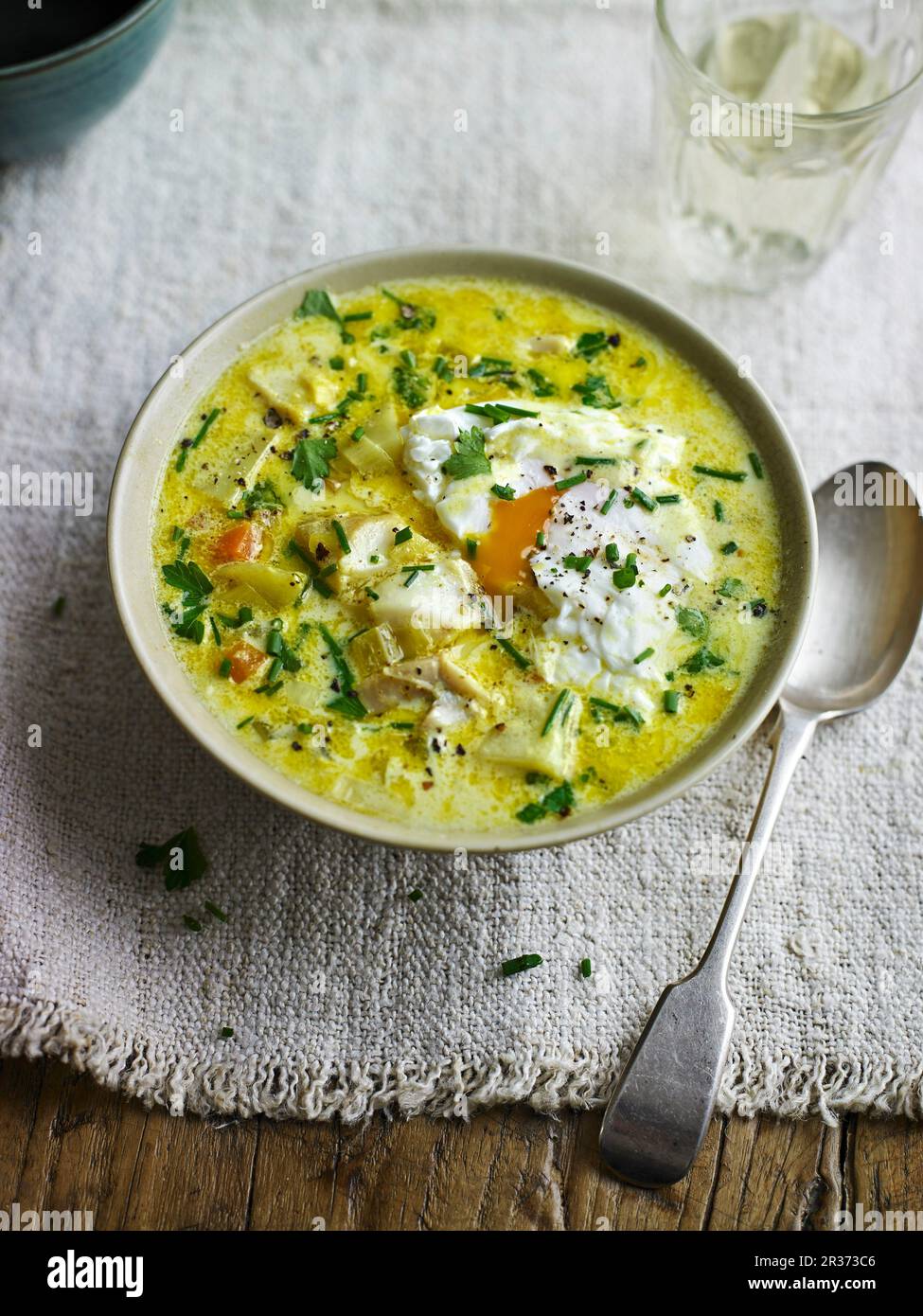 Spicy smoked haddock chowder Stock Photo Alamy