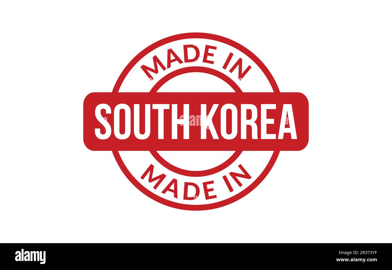 Made In South Korea Rubber Stamp Stock Vector Image & Art Alamy