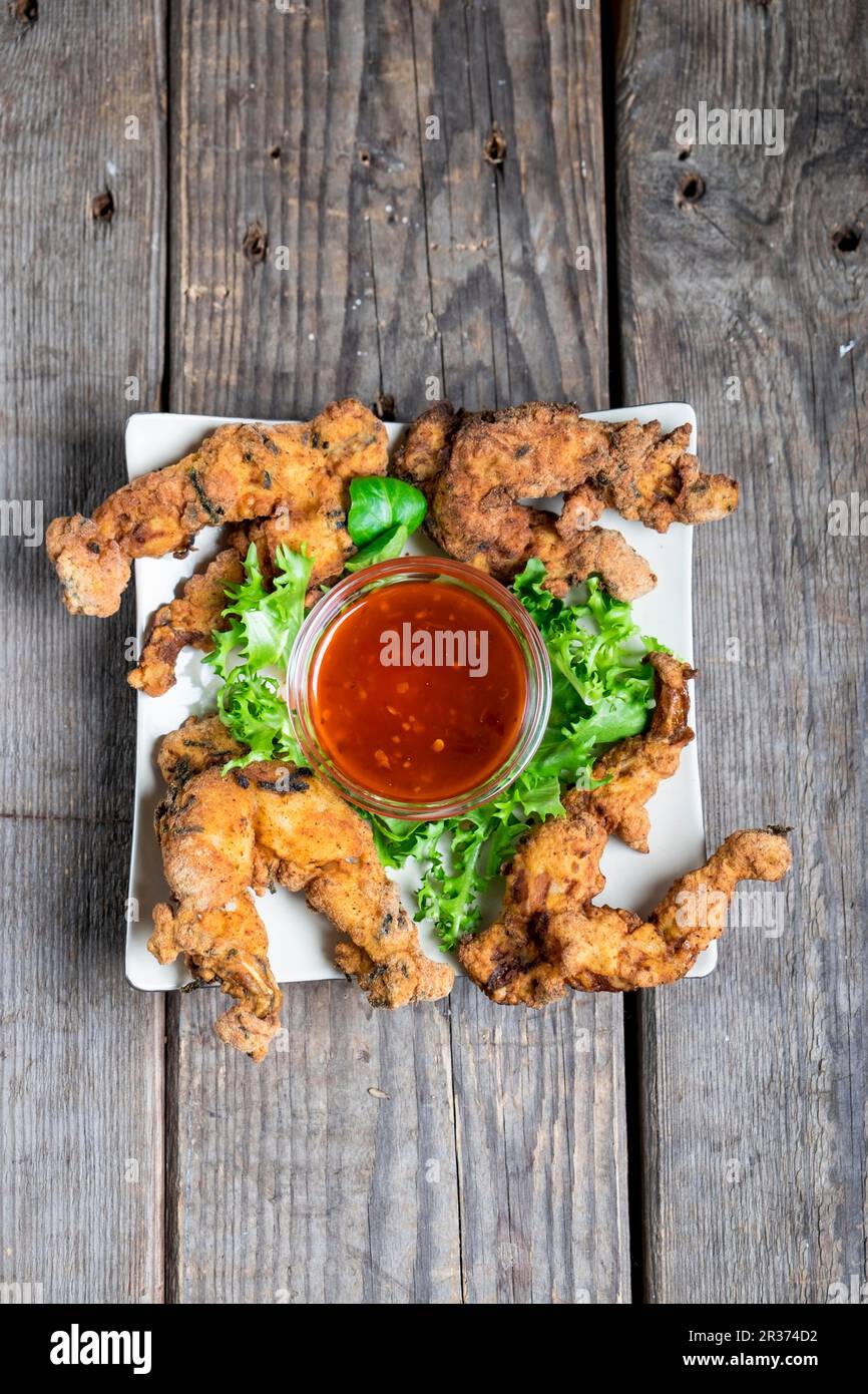 Deep fried frog legs Stock Photo Alamy