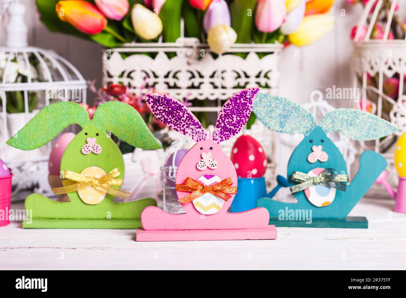 Easter bunny decor Stock Photo - Alamy