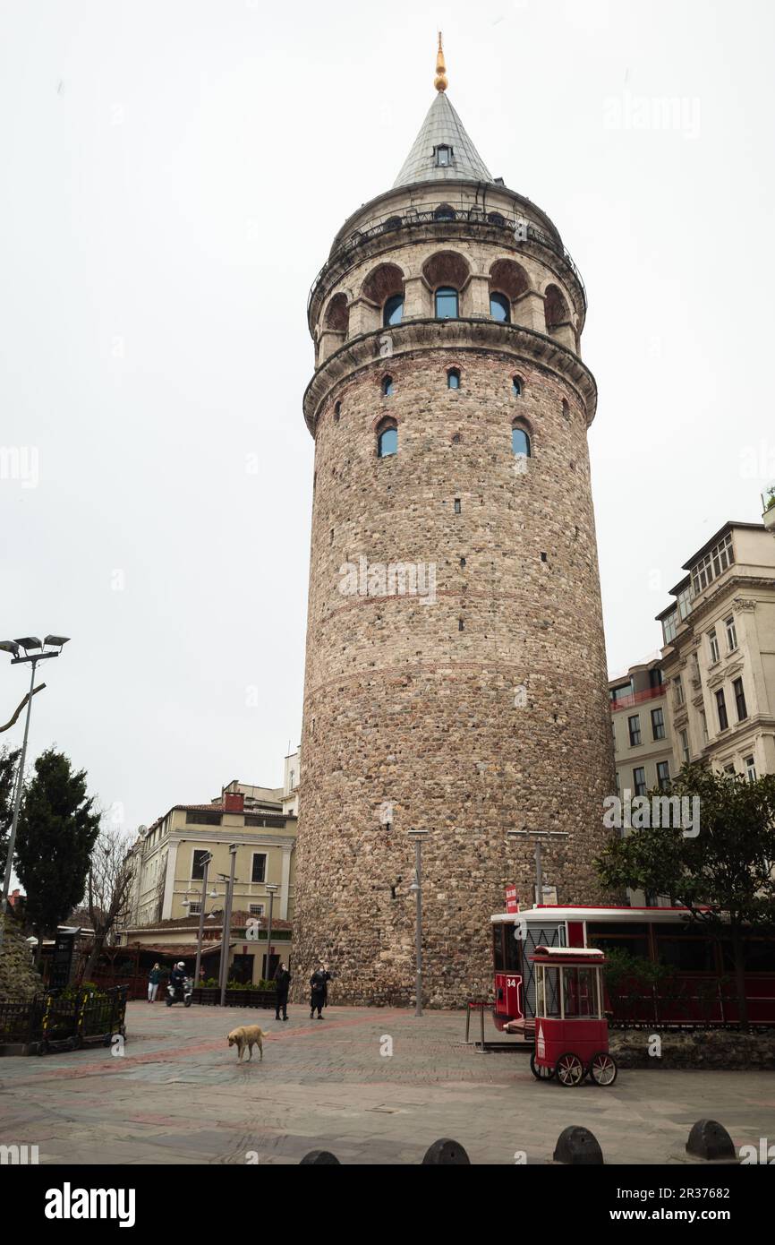 Galata Kulesi Tower in Istanbul, Turkey may 2023. High quality photo