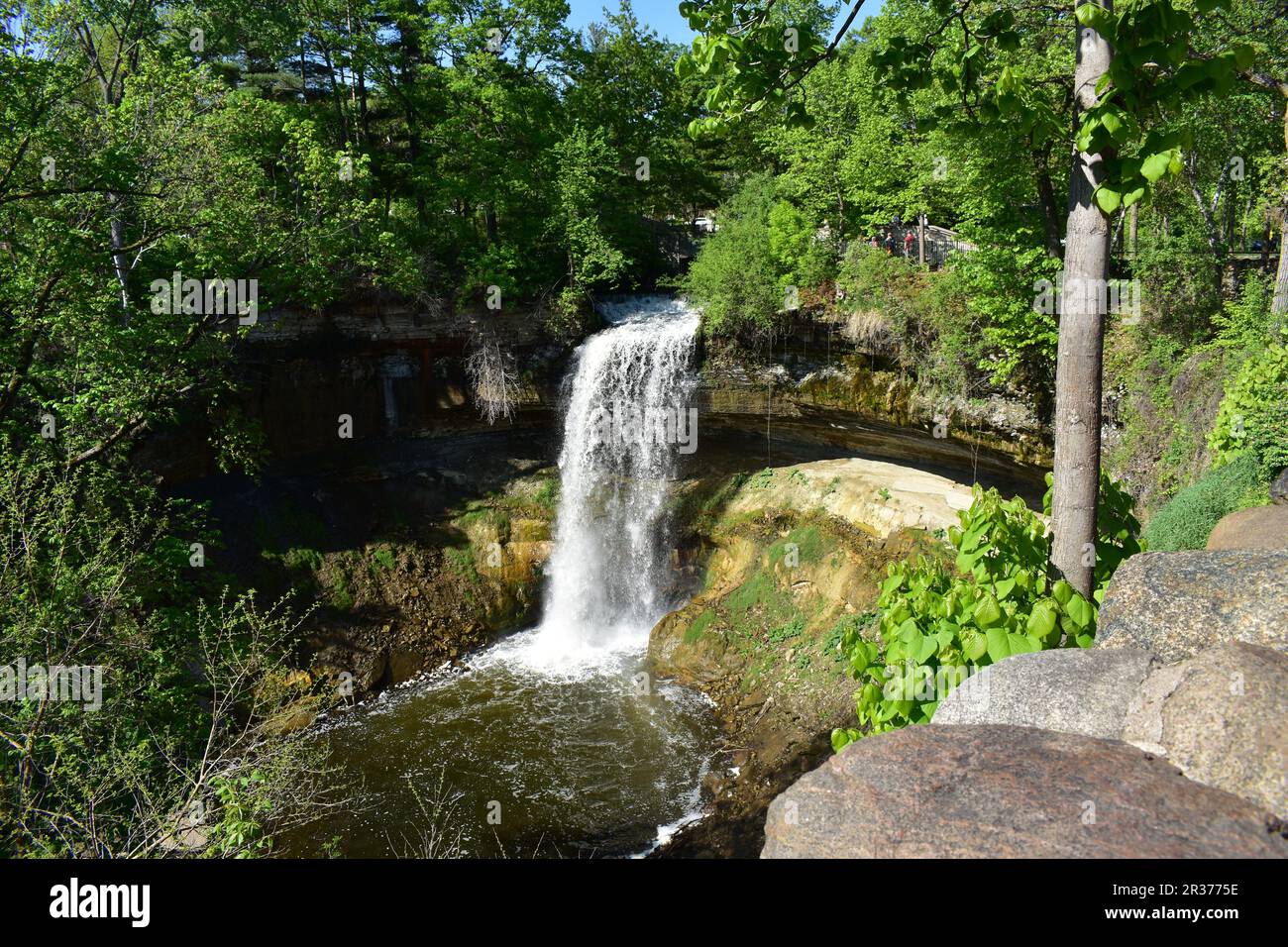 Minnehaha Waterfalls in Minneapolis, Minnesota Stock Photo