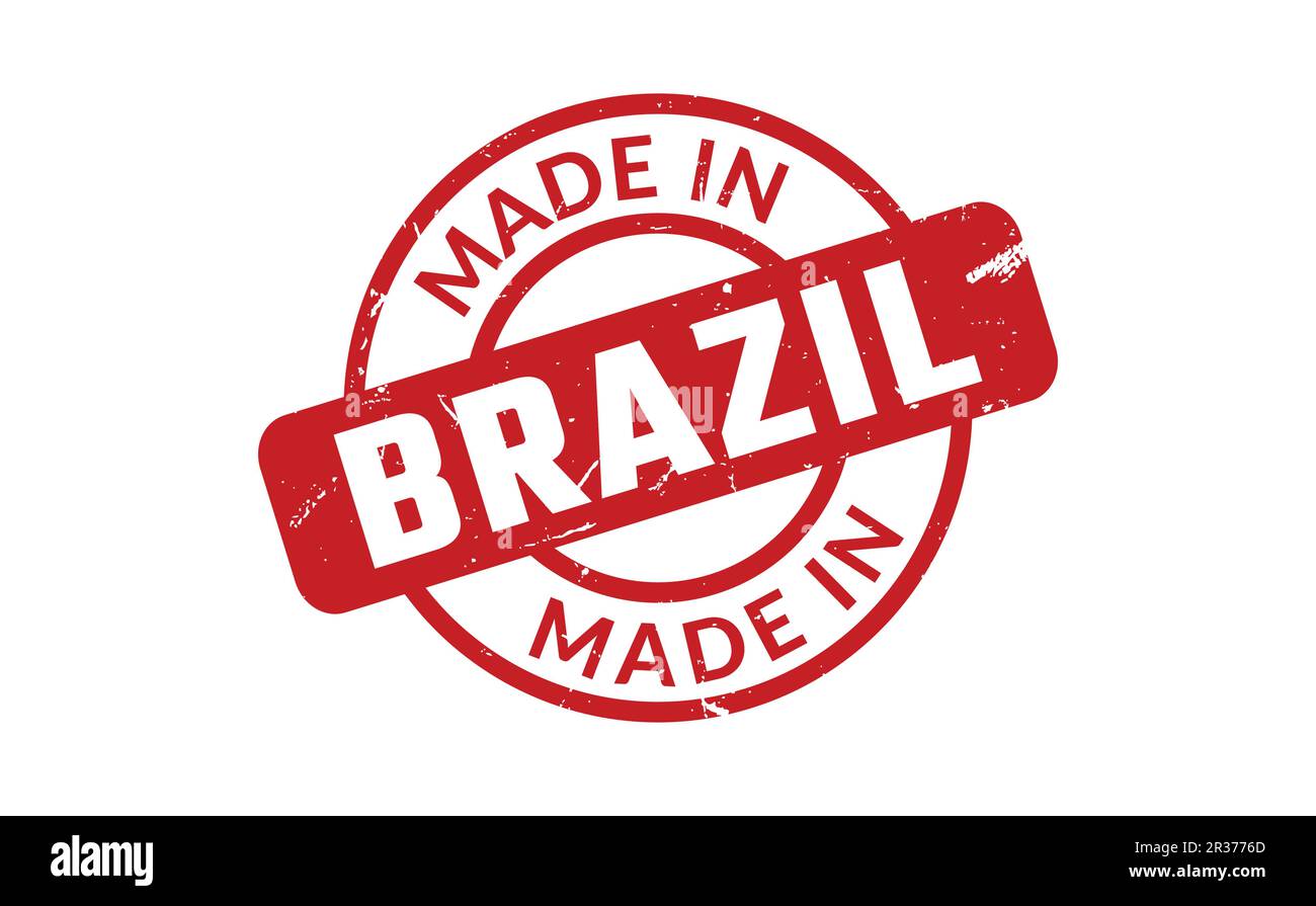Made In Brazil Rubber Stamp Stock Vector