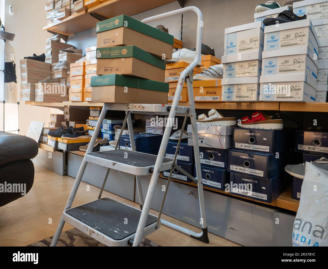 orthopaedic shoes in a medical store indoors Stock Photo Alamy