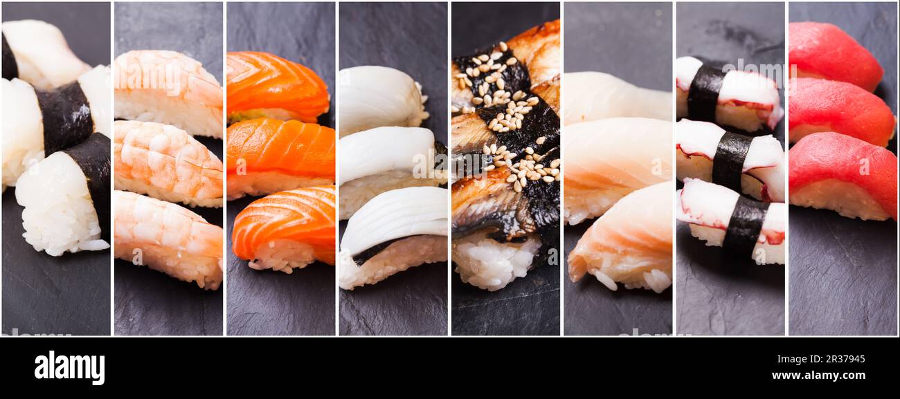 Nigiri sushi set Stock Photo