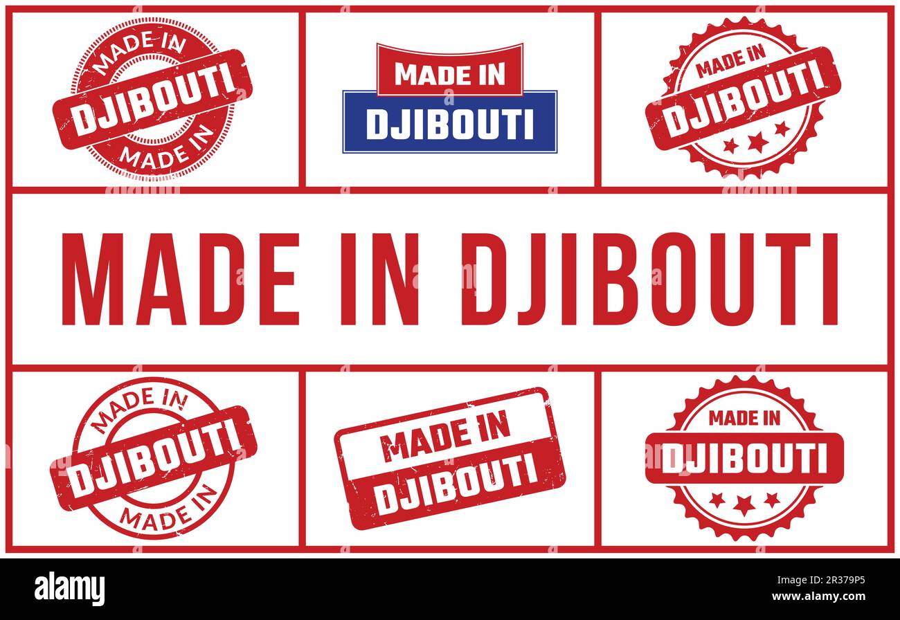 Made In Djibouti Rubber Stamp Set Stock Vector Image & Art - Alamy