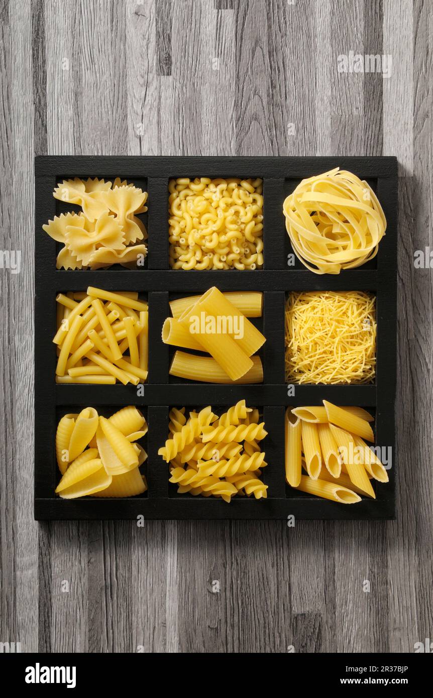 Different types of pasta Stock Photo - Alamy