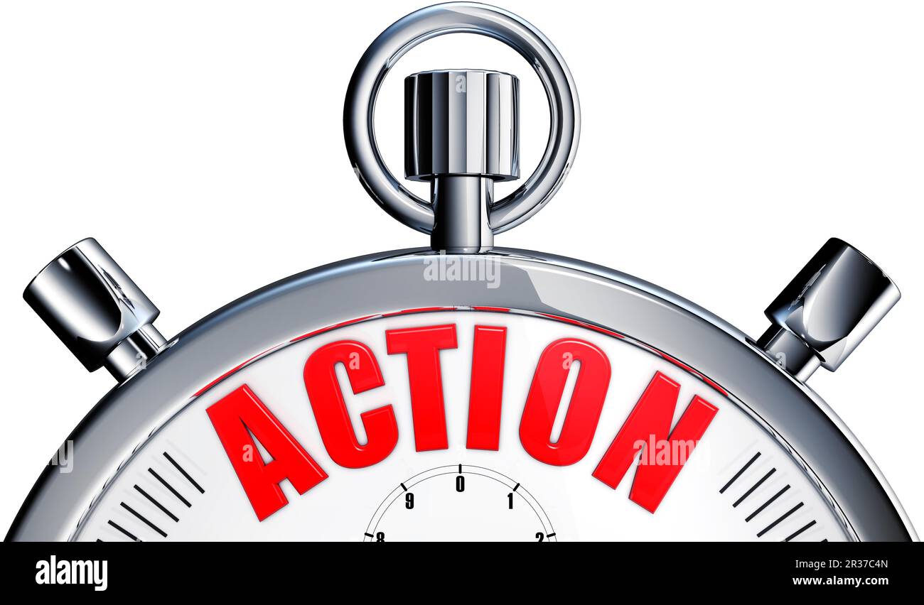 high resolution rendering of a stopwatch with a stop icon Stock Photo ...