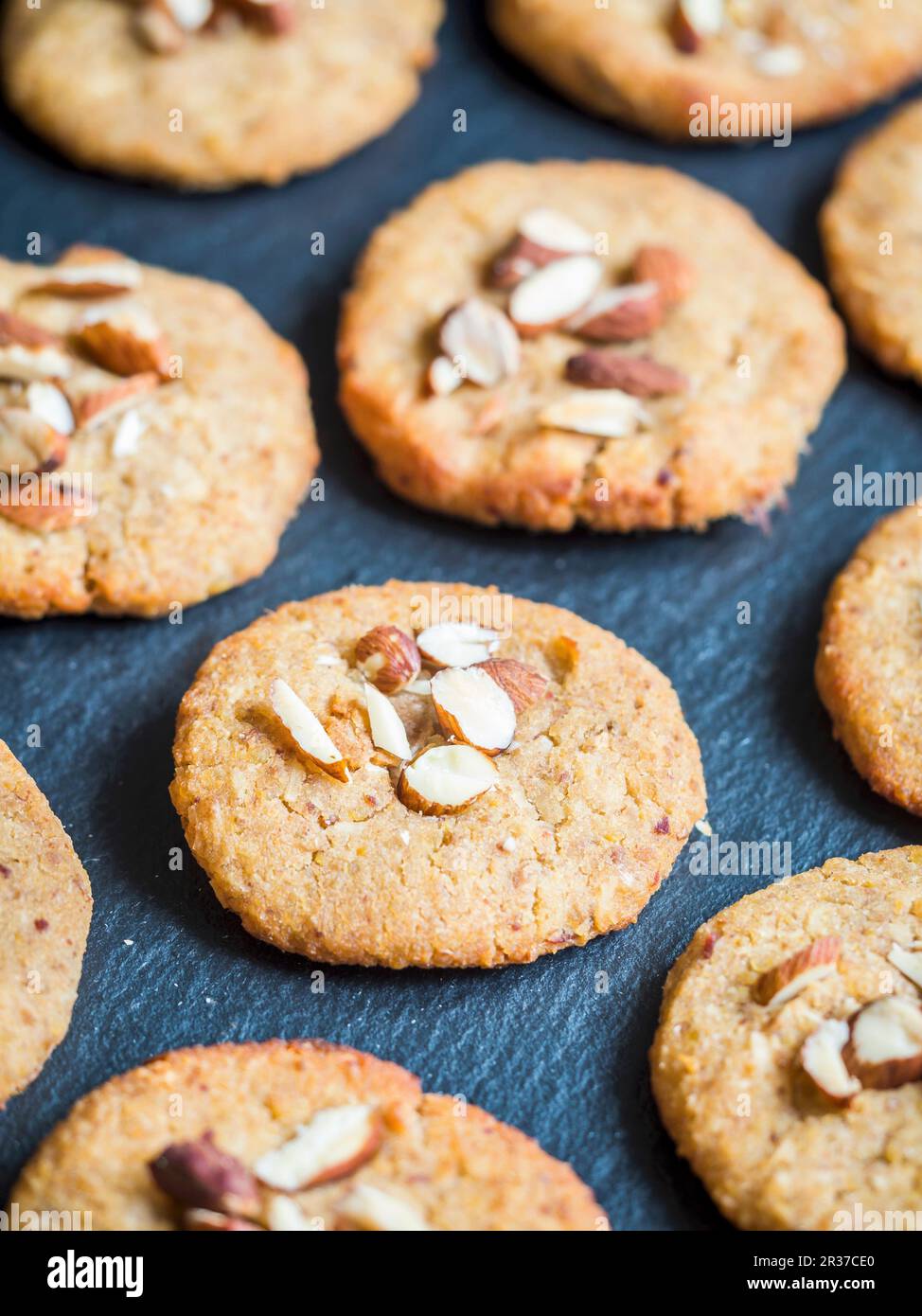 Homemade gluten and sugar free flowerless millet coconut almont cookies