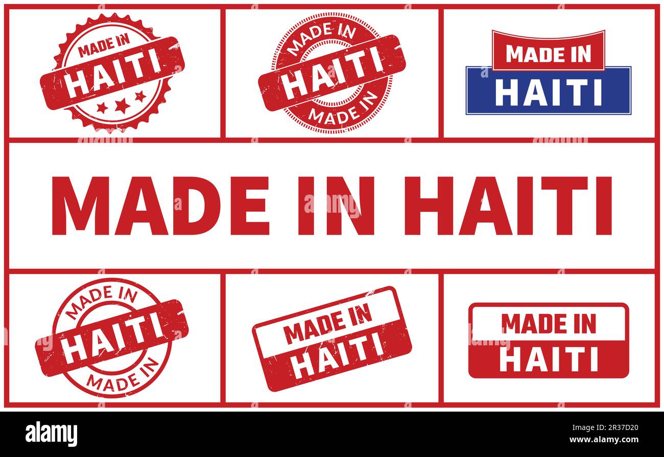 Made In Haiti Rubber Stamp Set Stock Vector Image & Art - Alamy