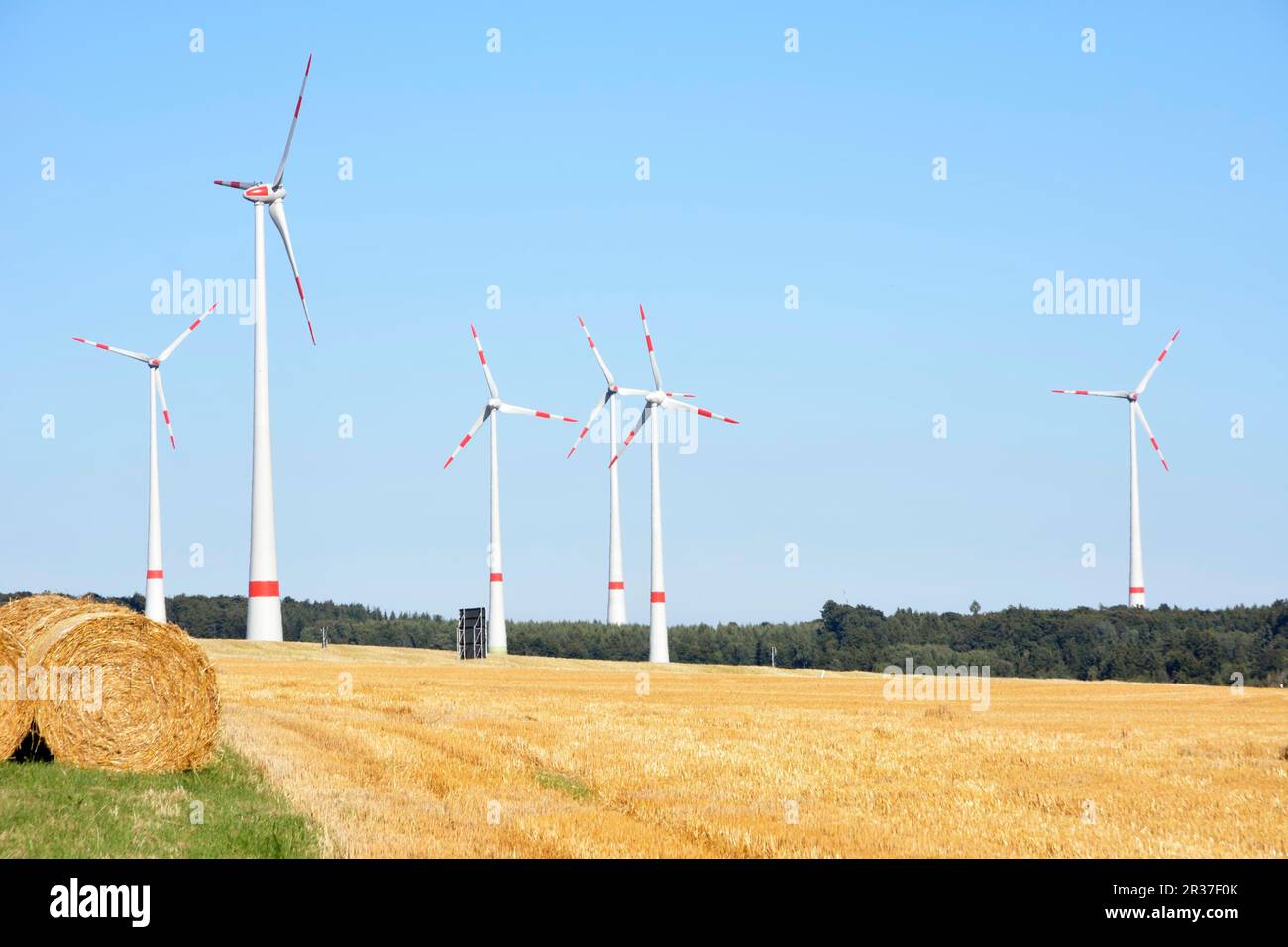 Alternative enegy creation in a wind park Stock Photo