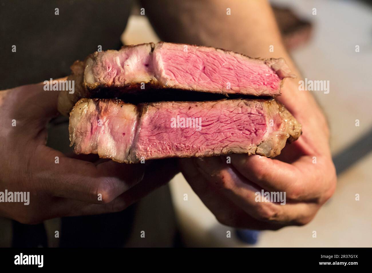Cut rump steaks Stock Photo - Alamy