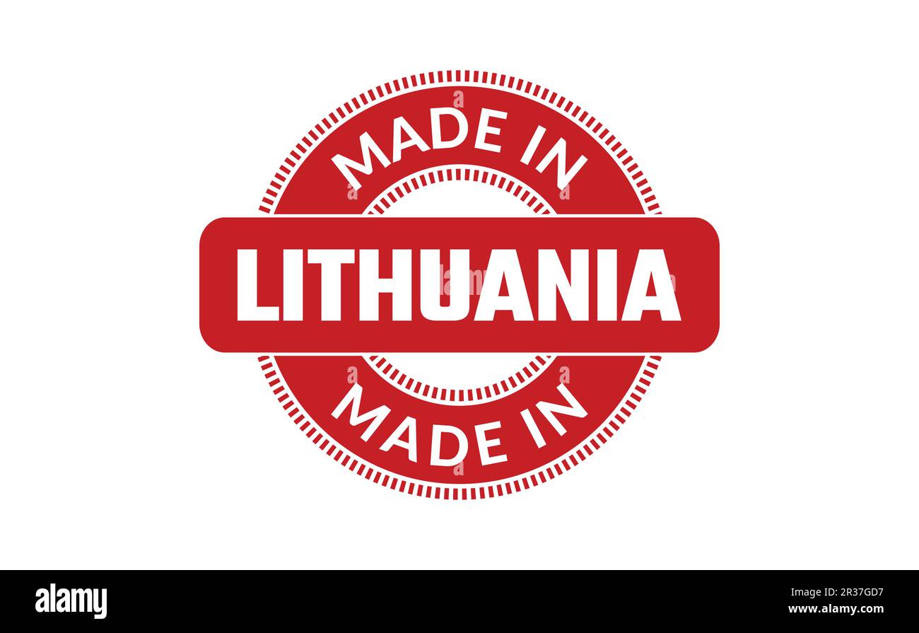 Made In Lithuania Rubber Stamp Stock Vector