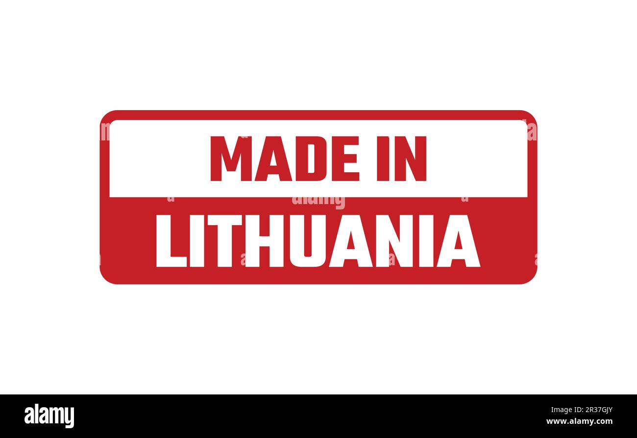 Made In Lithuania Rubber Stamp Stock Vector