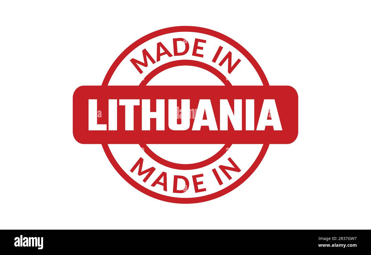 Made In Lithuania Rubber Stamp Stock Vector