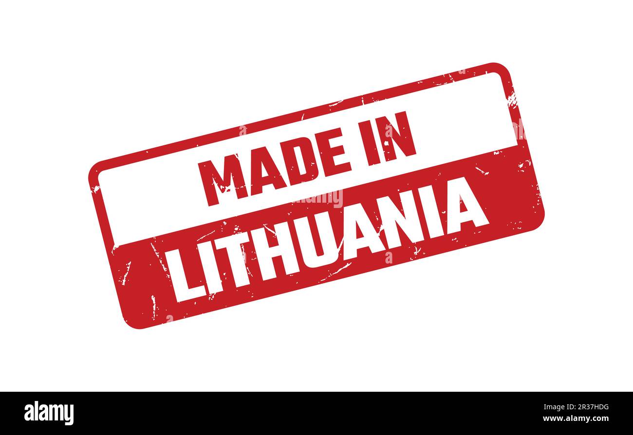 Made In Lithuania Rubber Stamp Stock Vector
