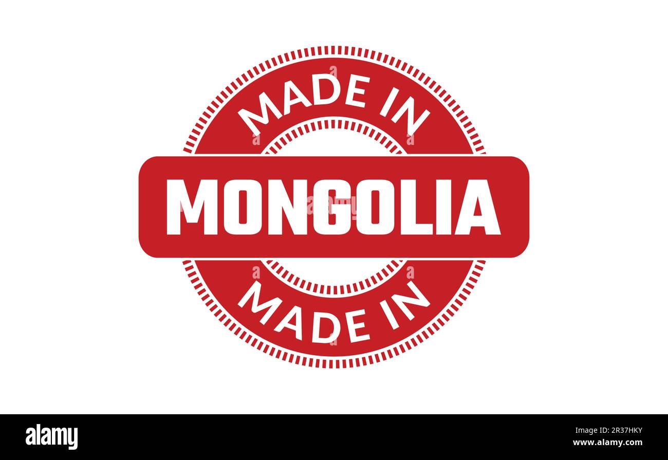 Made In Mongolia Rubber Stamp Stock Vector
