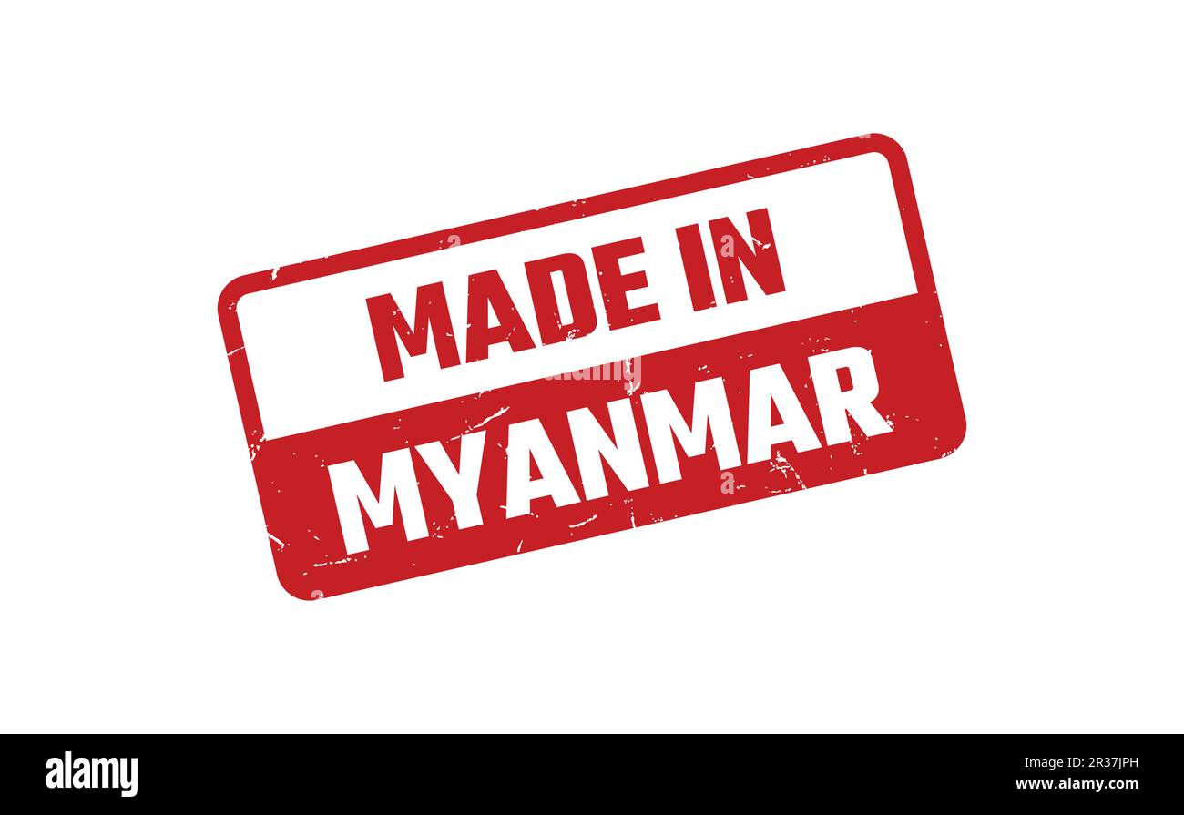 Made In Myanmar Rubber Stamp Stock Vector Image & Art - Alamy