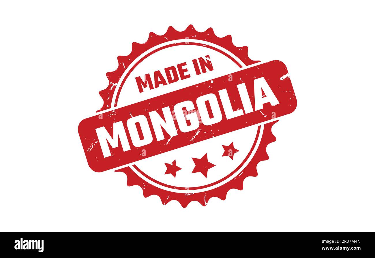Made In Mongolia Rubber Stamp Stock Vector