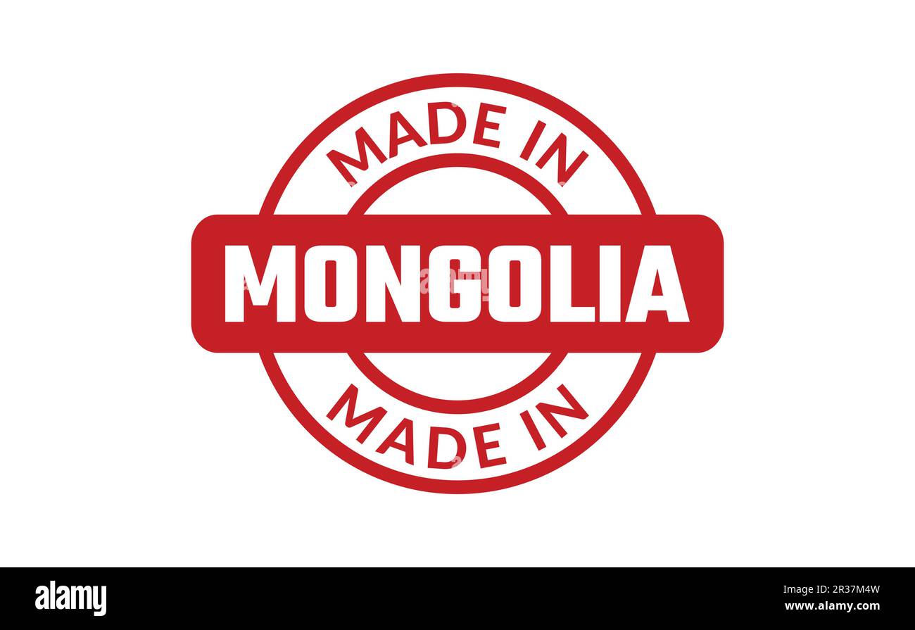 Made In Mongolia Rubber Stamp Stock Vector