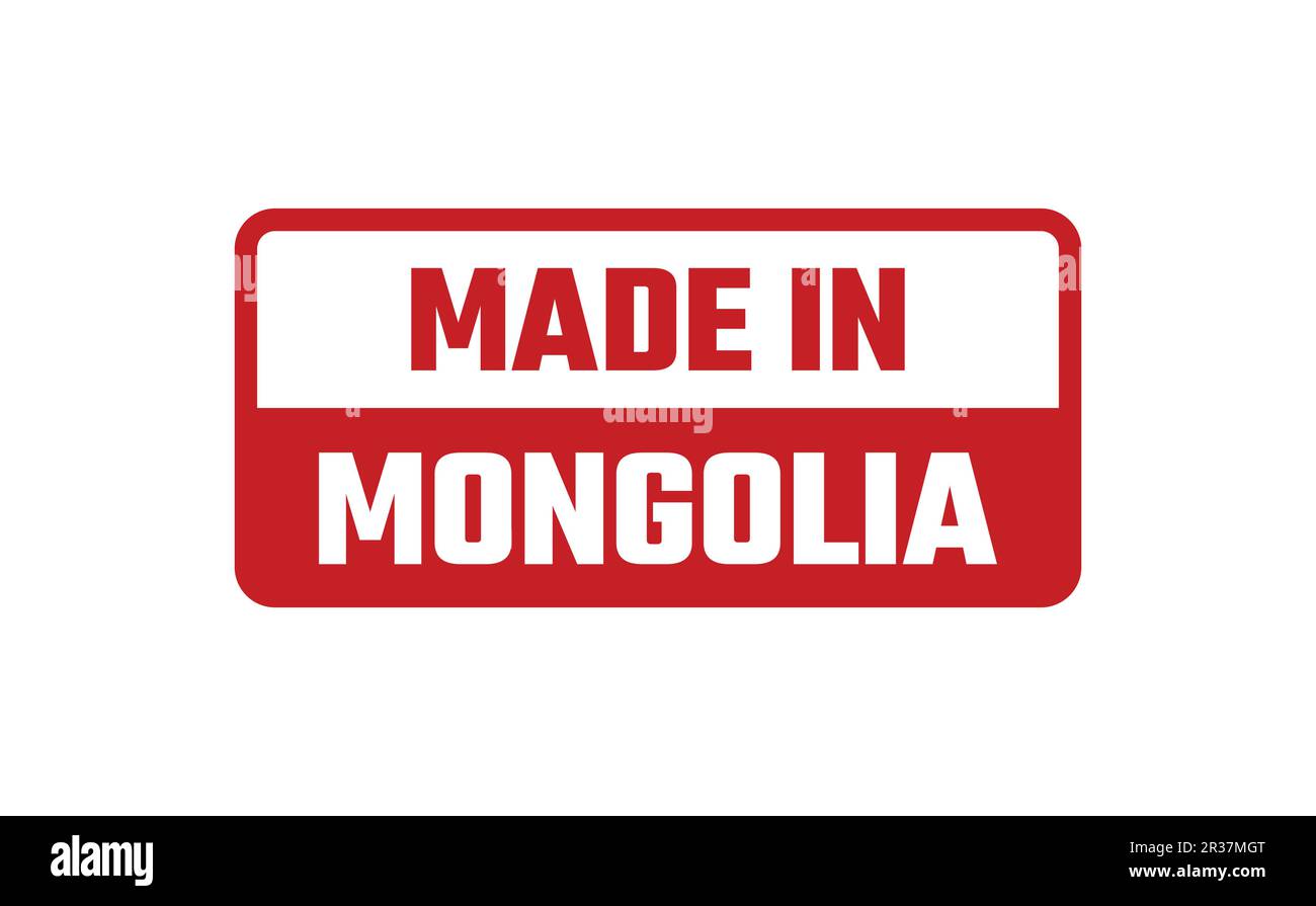 Made In Mongolia Rubber Stamp Stock Vector