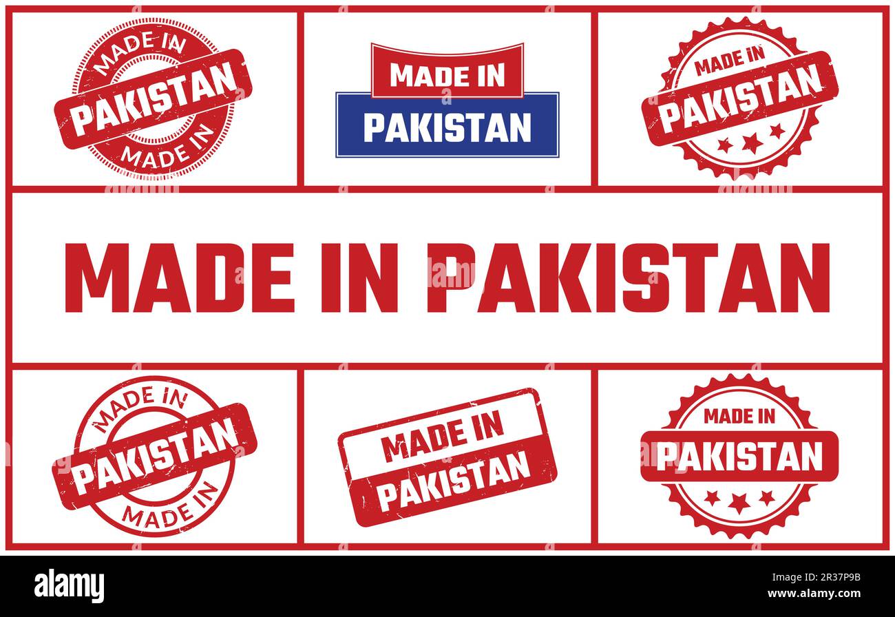 Made In Pakistan Rubber Stamp Set Stock Vector Image & Art Alamy
