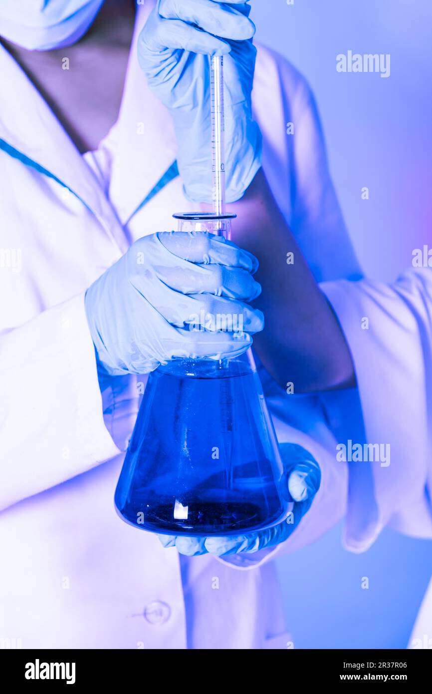 Diffusion in the flask Stock Photo
