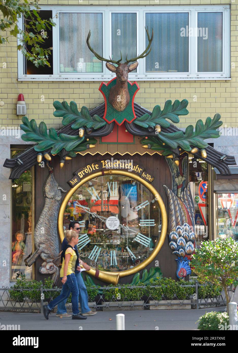 Cuckoo clock, Burgstrasse, Wiesbaden, Hesse, Germany Stock Photo Alamy