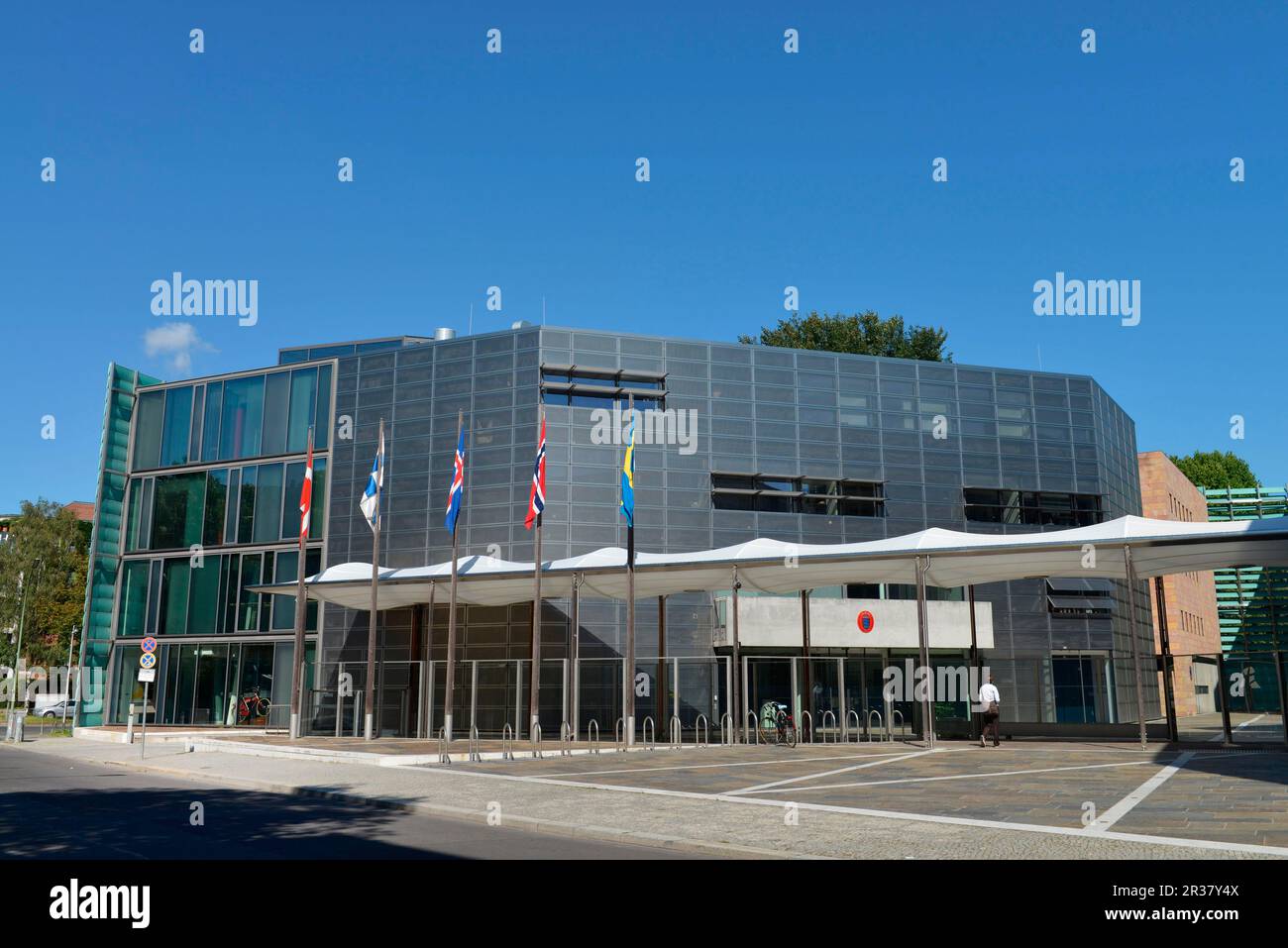 Nordic Embassies, Rauchstrasse, Tiergarten, Berlin, Germany Stock Photo