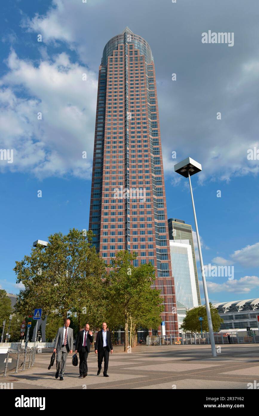 Messe-Turm, Friedrich-Ebert-Anlage, Frankfurt am Main, Hesse, Germany Stock Photo