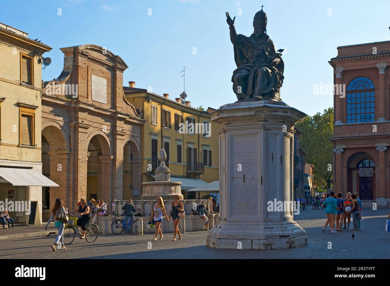 Piazza Cavour, Rimini, Adriatic Sea, Emilia Romagna, Italy Stock Photo
