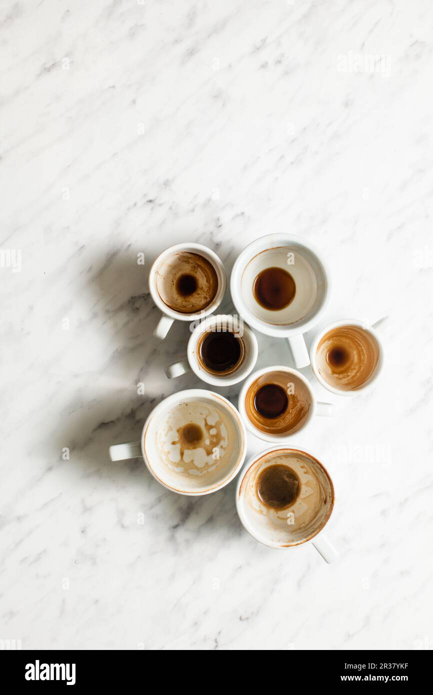 Dirty coffee cups hi-res stock photography and images - Alamy