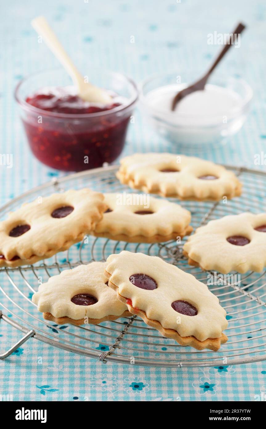 Lunettes de Romans (jam biscuits, France) Stock Photo