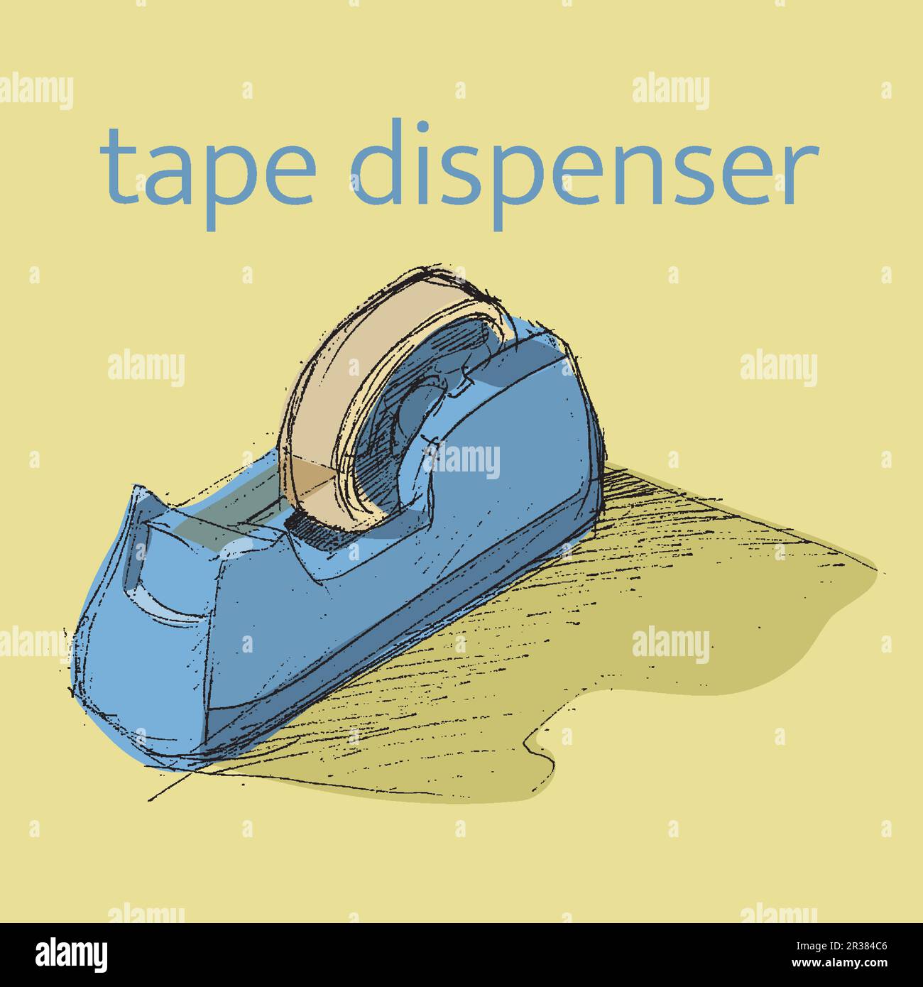 tape dispenser sketch pencil style Stock Vector Image & Art Alamy