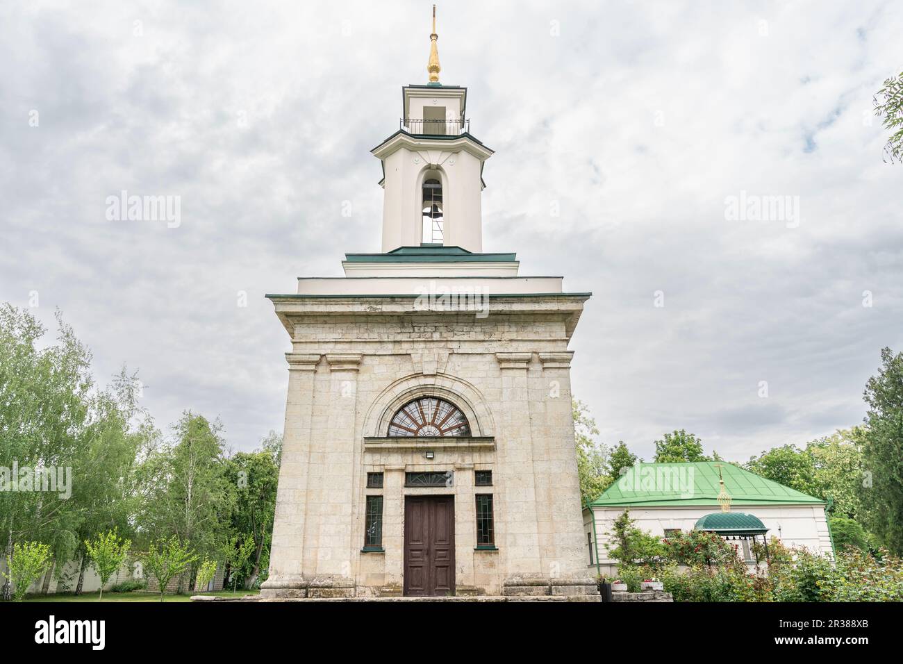 View of exterior of The Cathedral of St. Catherine in Kherson on May 23, 2923. During occupation Russian removed remains of Prince Potemkin and transported them to Russia Stock Photo