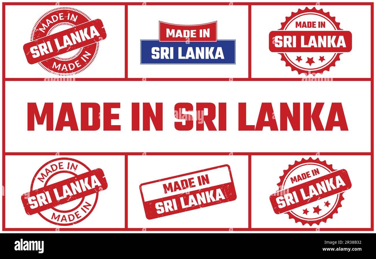 Made In Sri Lanka Rubber Stamp Set Stock Vector Image & Art - Alamy