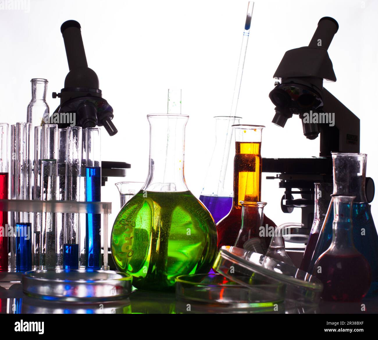 Chemistry laboratory equipment table hires stock photography and