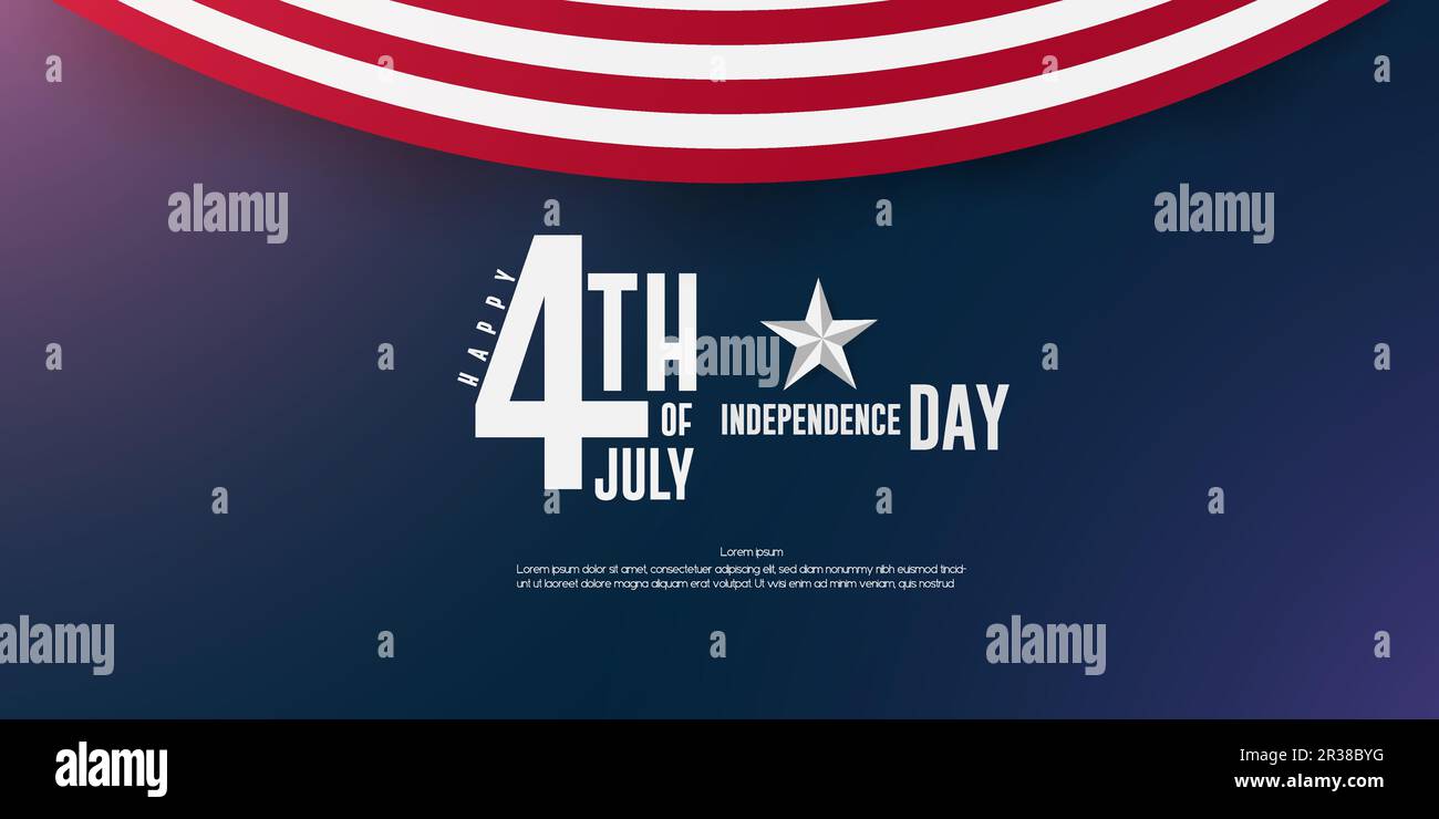 Happy USA Independence Day 4th Of July with an American flag concept ...